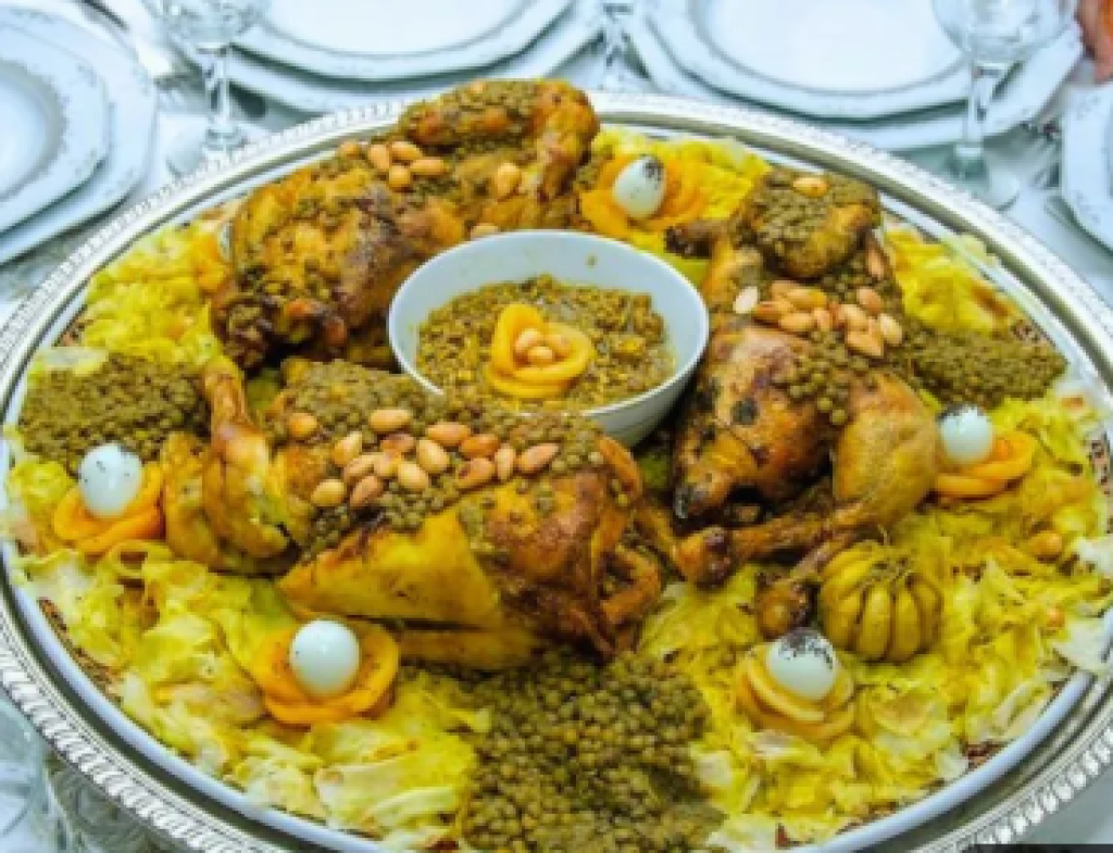 Rfissa with Chicken and Lentils